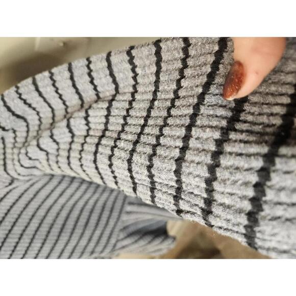 "We The Free" Casual Striped Distressed Edge Peplum Top #183 - Picture 6 of 8